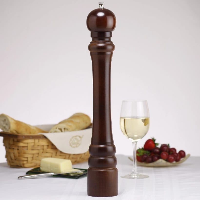 Extra Large Big Size Walnut Wood With Stainless Steel Attachments Inside Classic Wooden Pepper Crusher/ Grinder 30 Cm Size With Metal Mechanical Grinder Stylish Elegant Design - image 1