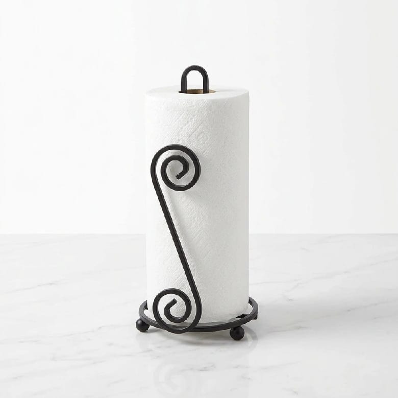 BB-S Shaped Tissue Paper Roll Holder With Roll, Stand, Toilet-Paper Holder For Kitchen And Dining Table – Paper Towel Holder (Black) - image 2