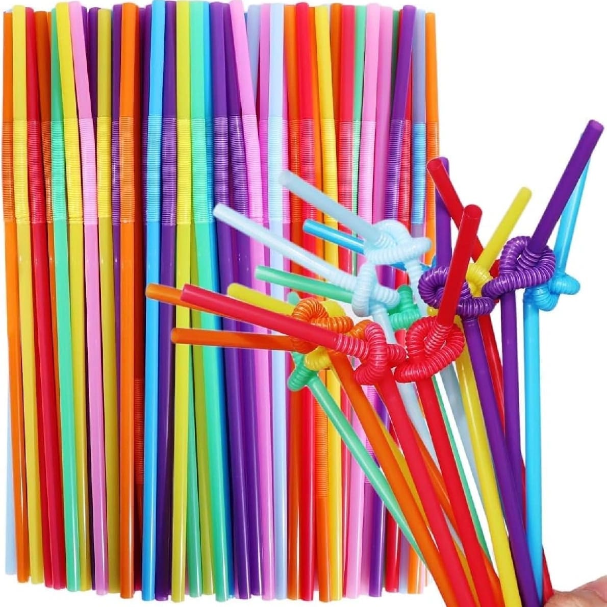 49 Pieces / Piece Of Platic Straw Disposable Drinking Straws Colourful Party - image 3