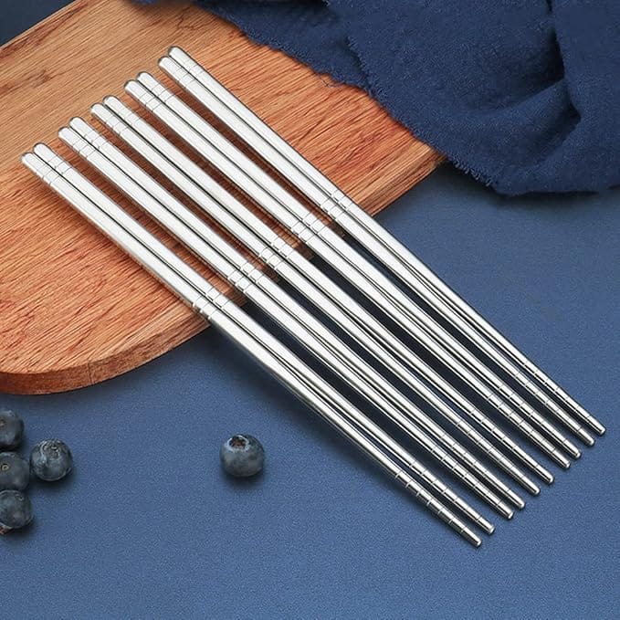 Heavy Stainless Steel Chopstick | A Pair (2 Pieces) Of Heavy Weight Steel Chopstick - image 3