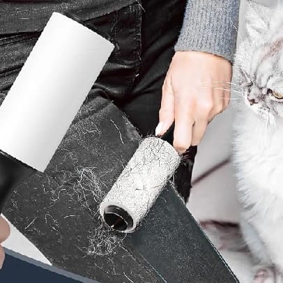 Lint Roller With Cover / Dust Hair Remover Tape Rollers (40 Sheet) + Refill (40 Sheets Each) - image 3