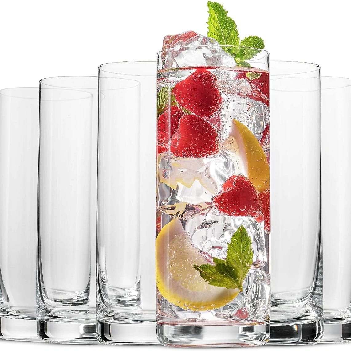 Drinking Water Glass Cups Set,Crystal Highball Glasses Cups Set Of 4 PIECES - image 1