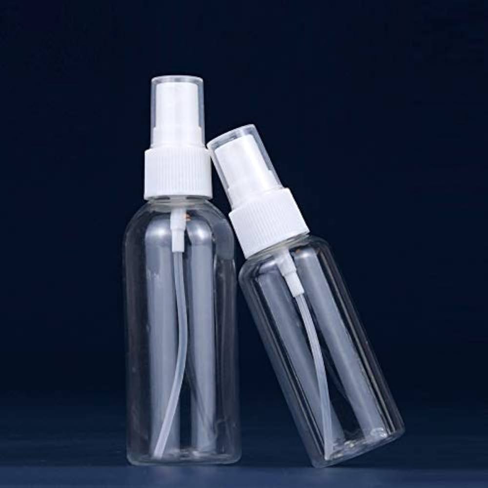 Pack Of 5 Pieces Of Inditradition Refillable Spray Empty Plastic Bottle | Mist Spray Bottle | For Home Office Car Travel Cleaning (Transparent) (50 ML) - image 2