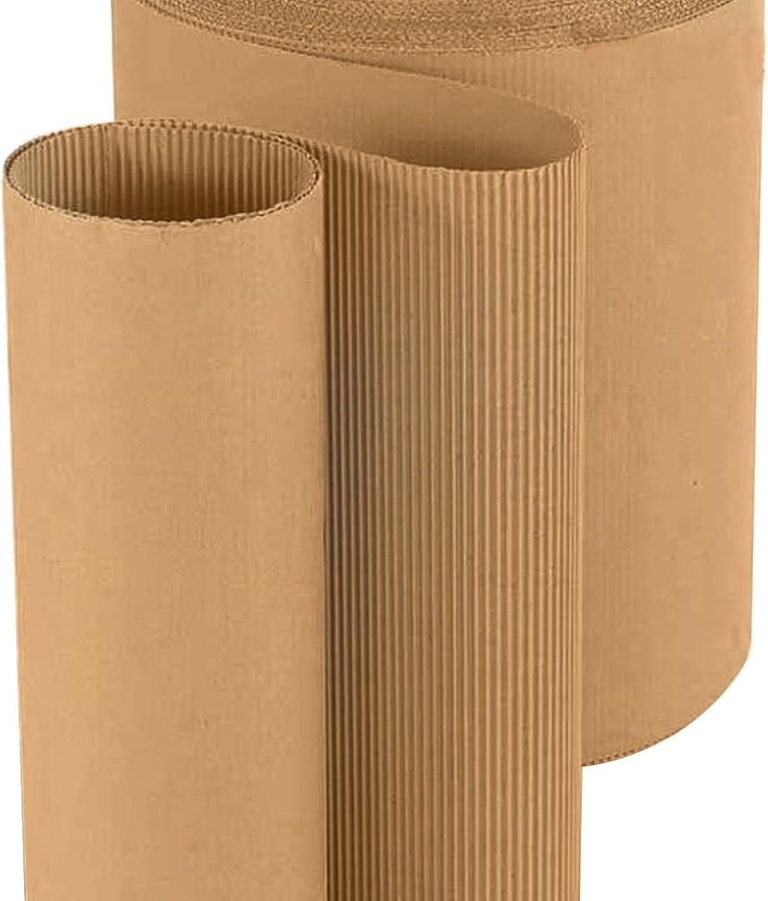 2 Ply Carbo Roll Brown Packaging Paper Corrugated Cardboard Sheets Eco-Friendly Wrap Kraft Paper Roll For Gift Packing & Moving E-Commerce Packaging ( 32-35 Inches*12 Meter - image 2