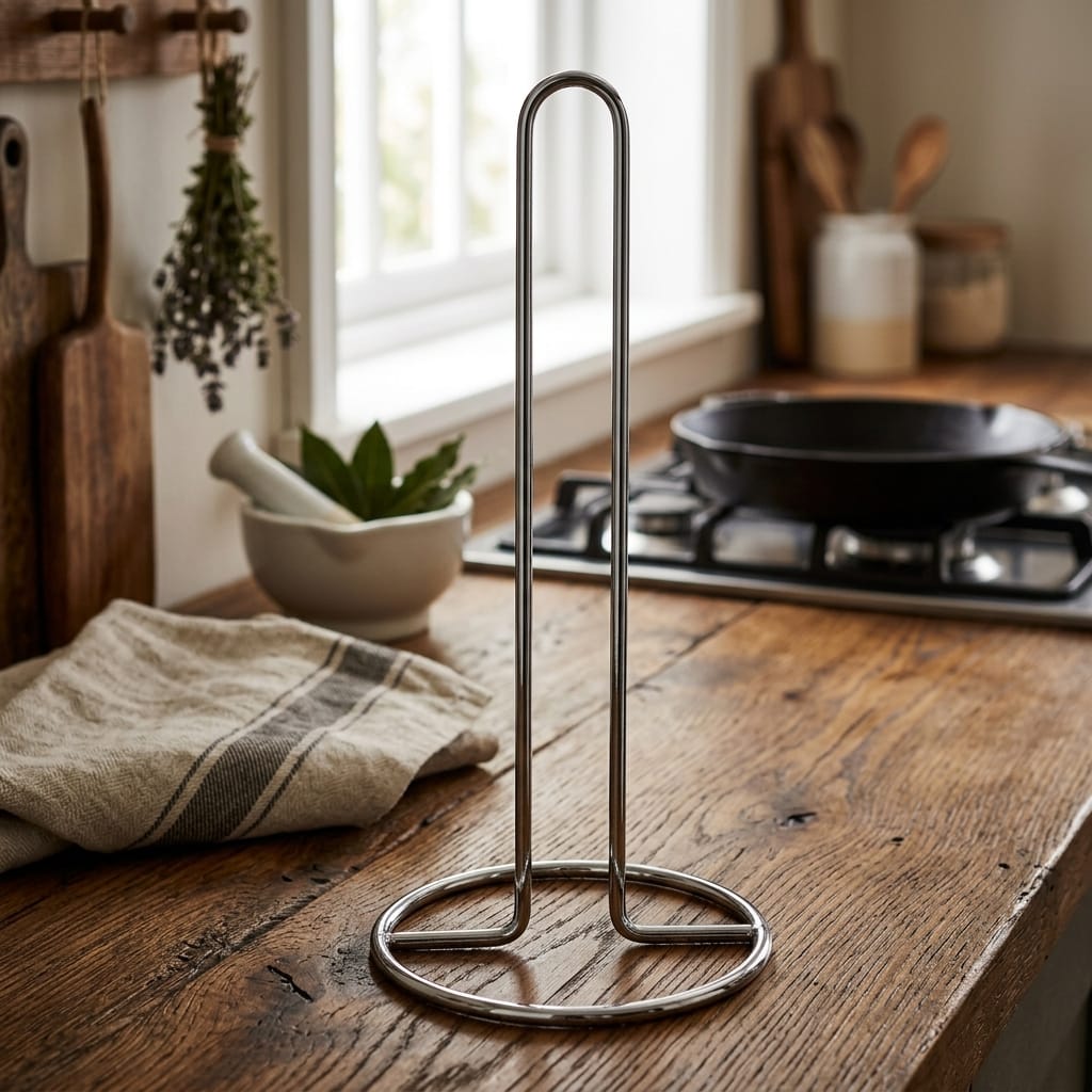 Stainless Steel Kitchen Roll Paper Towel Holder Bathroom Tissue Stand Dining Table Vertical Napkins Rack Kitchen Storage Shelf - image 3