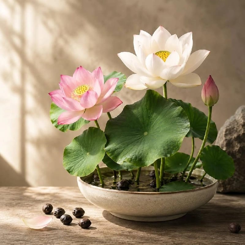 30 Seeds Of Mixed Flower Lotus Seeds/ Seed Kamalgatta - image 3