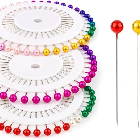 40 Pieces Steel Ball Pin Multicolored For Tailoring And Dress Making Patch Work Hijab And Scarf Pins - image 1