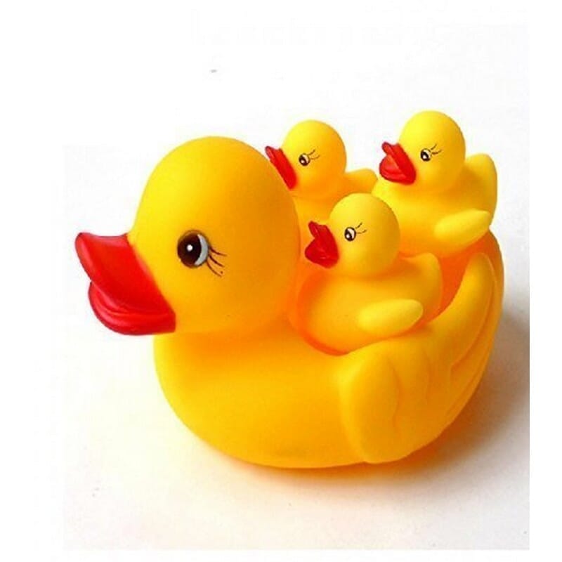 Duck Chu Chu Sound Bathtub Toys For Toddler Kids (4 Pcs Duck Family) | Duck With Babies/ Baby For Kids - image 2