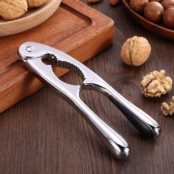 TMS Multipurpose Nut Cracker Nutcracker/Walnut Dry Fruits Open Machine Heavy Duty Shell Seafood PecanTool With Non-Slip Handle (Pack Of 1, Silver) - image 1