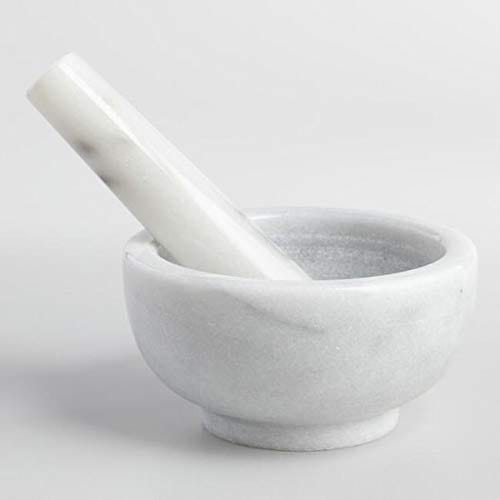 Bowl Shape/Design Marble Stone Mortar And Pestle/Kharal/Okhli/Khal Set For Grinding Small Spices And Medicines - image 2