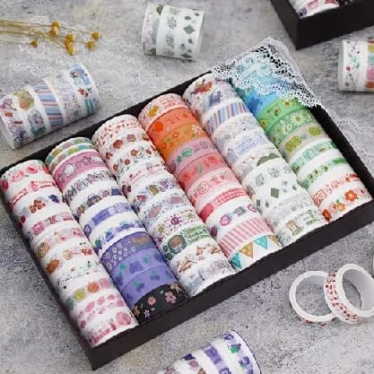 Japanese 10 Rolls Cute Washi Decorative Masking Tape Scrapbookinag Tapes - image 1