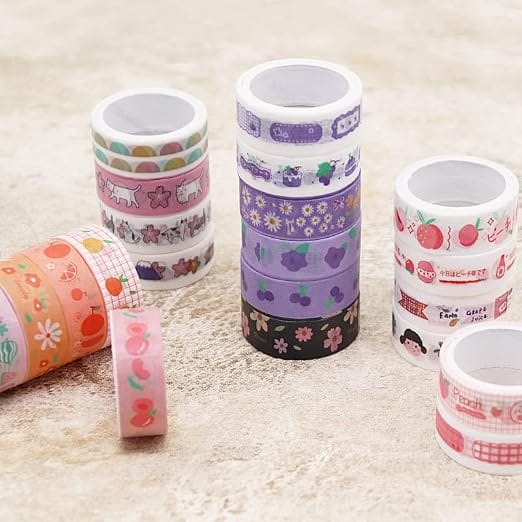 Japanese 10 Rolls Cute Washi Decorative Masking Tape Scrapbookinag Tapes - image 2