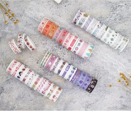 Japanese 10 Rolls Cute Washi Decorative Masking Tape Scrapbookinag Tapes - image 3