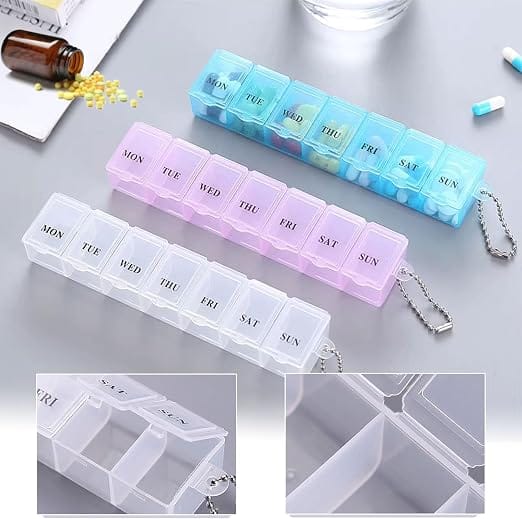 Weekly Pill Organizer - (Pack Of 1) 7 Day Pills Container Medicine Tablet Box | Reminder Case Travel Friendly BPA Free - image 3