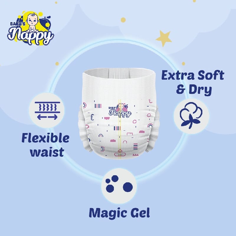 Baba'S Nappy Baby Pull Up Diaper Economic Pack, XL - 42Pcs (Set Of 3) - image 5