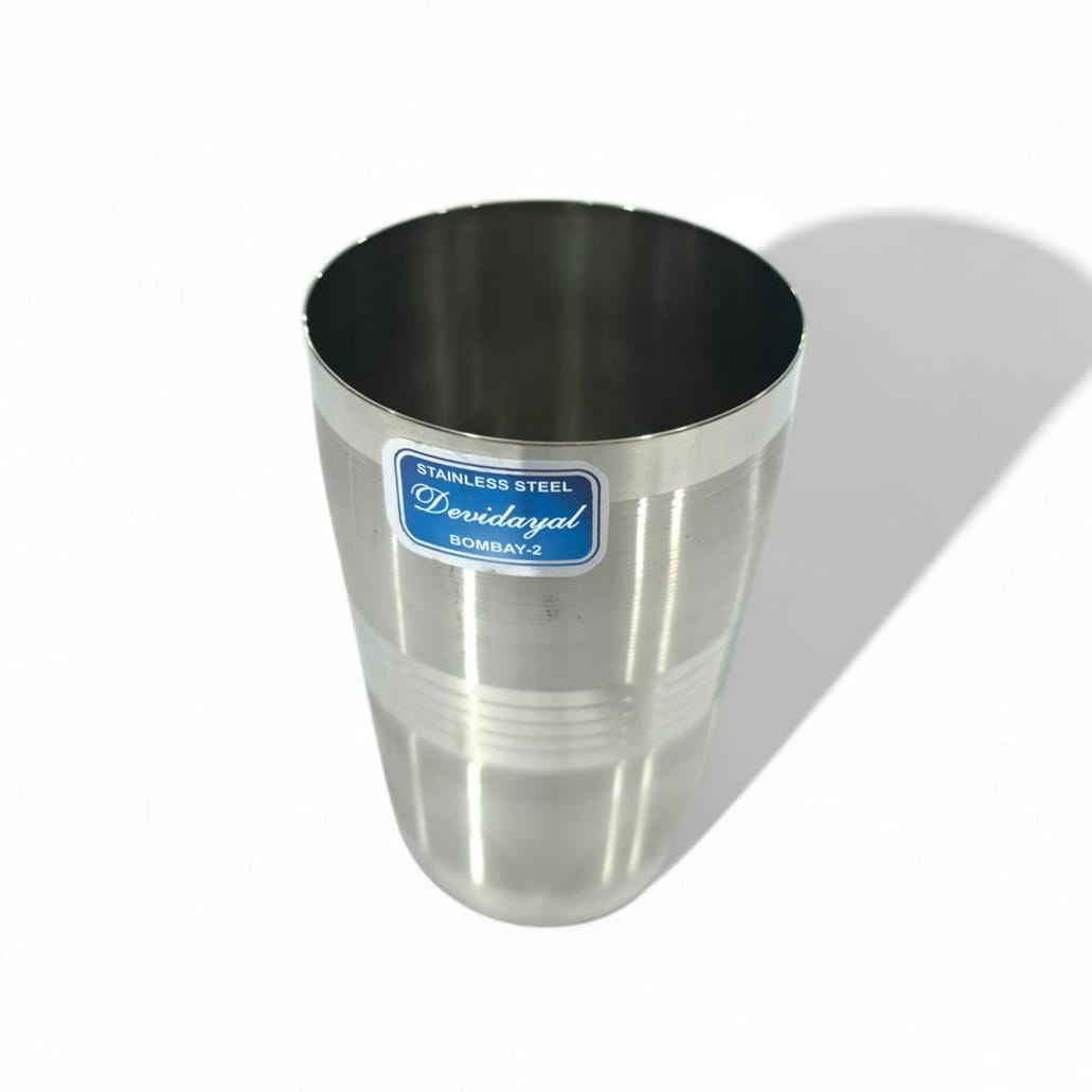 Devidayal "Thums Up" Standard Stainless Steel Glass (Set Of 6) – 13-Gauge Durable Family Tumblers – Lightweight & Ergonomic Water Glasses For Kids And Daily Use - image 4