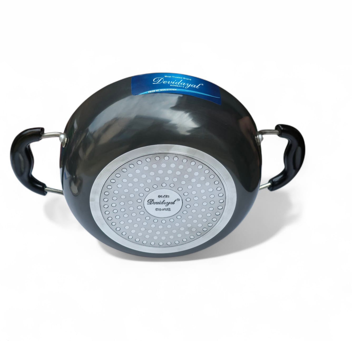 Devidayal Hard Anodized Induction Base Kadhai ( Steel Lid ) 3 Litre - image 3