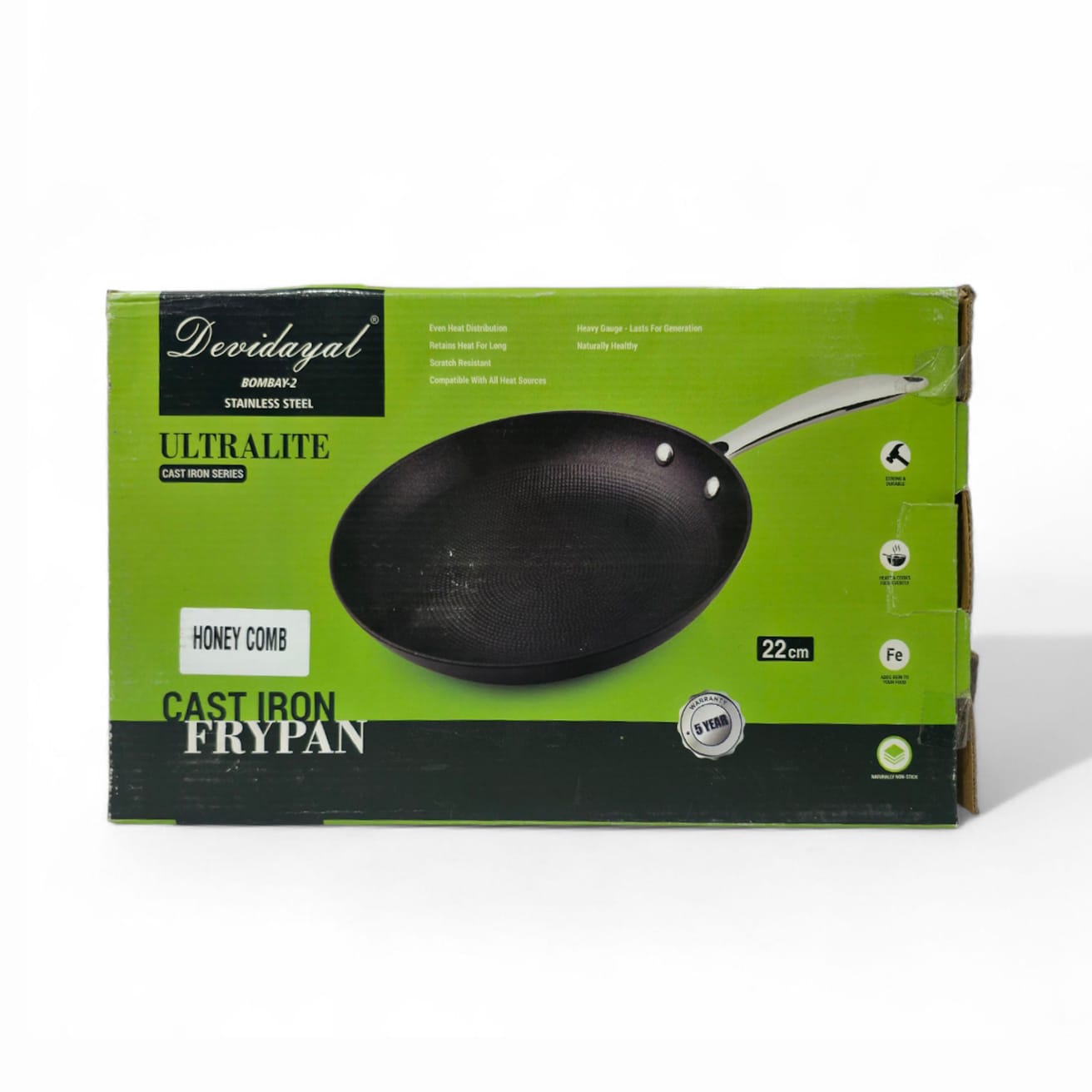 CAST IRON HONEYCOMB FRYPAN 20 CM - 24 CM - image 2