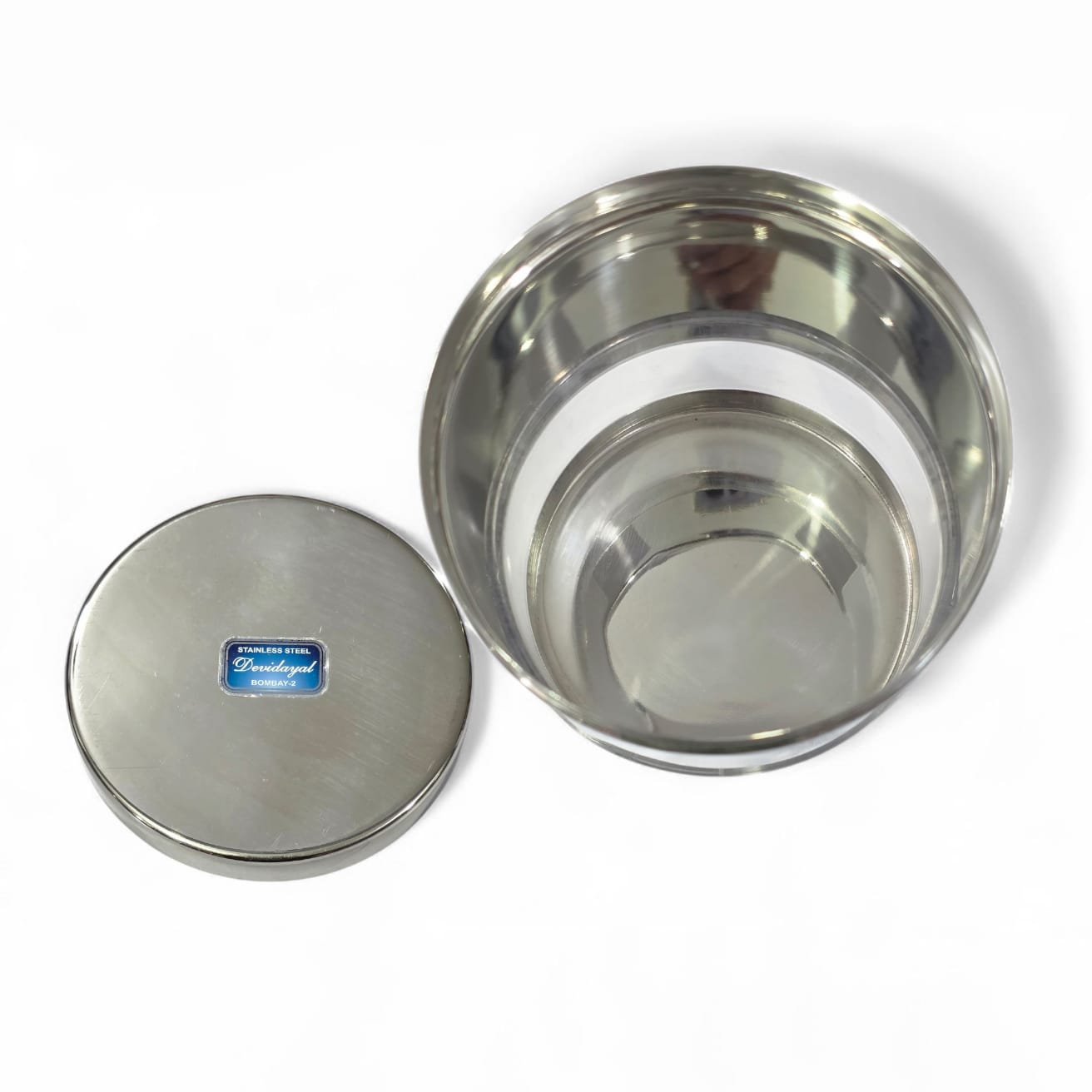 Devidayal Big Wave Stainless Steel & Acrylic Cannister (1.25L) – See-Through Transparent Storage Jar – Premium Airtight Container For Tea, Sugar, And Pulses (Since 1960) - image 3