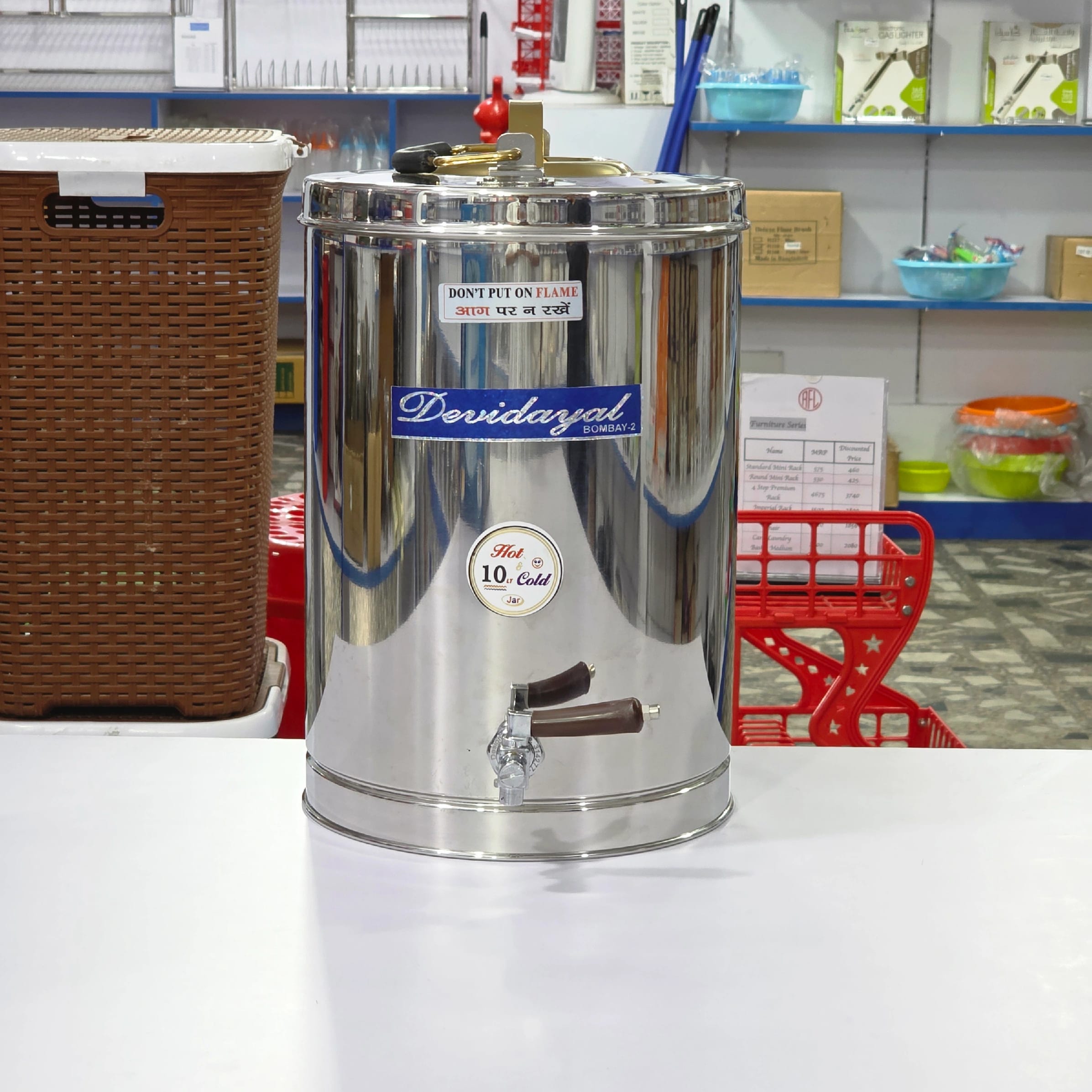 Devidayal High-Capacity Stainless Steel Tea & Beverage Container – Professional Heavy-Duty Liquid Dispenser – Industrial Grade Storage (5L, 10L, 15L, 20L) (Since 1960) - image 2