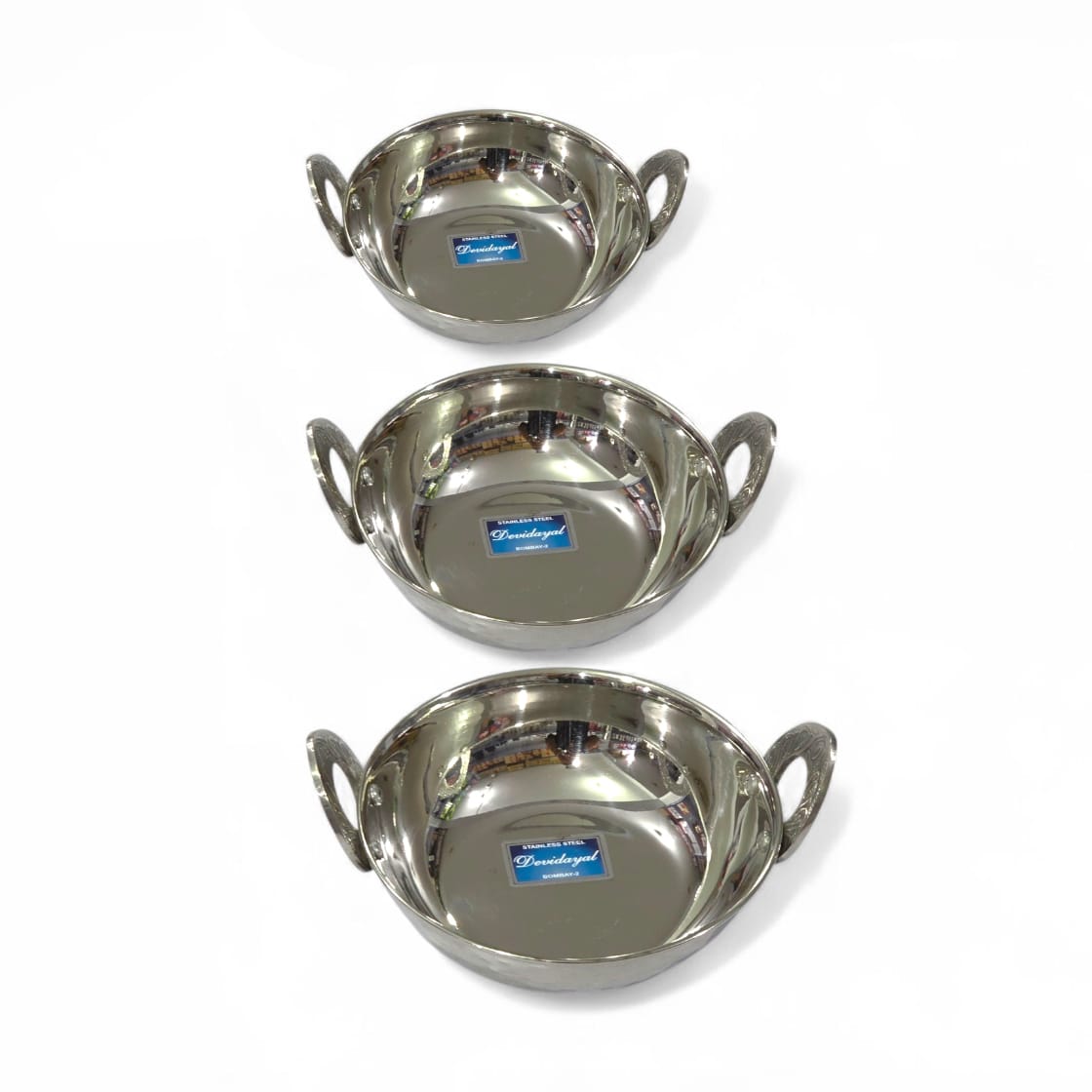 Devidayal Mathar Stainless Steel Serving Karahi – Heavy-Duty Traditional Wok-Style Serving Dish – Available In Small, Big And Large Size - image 4