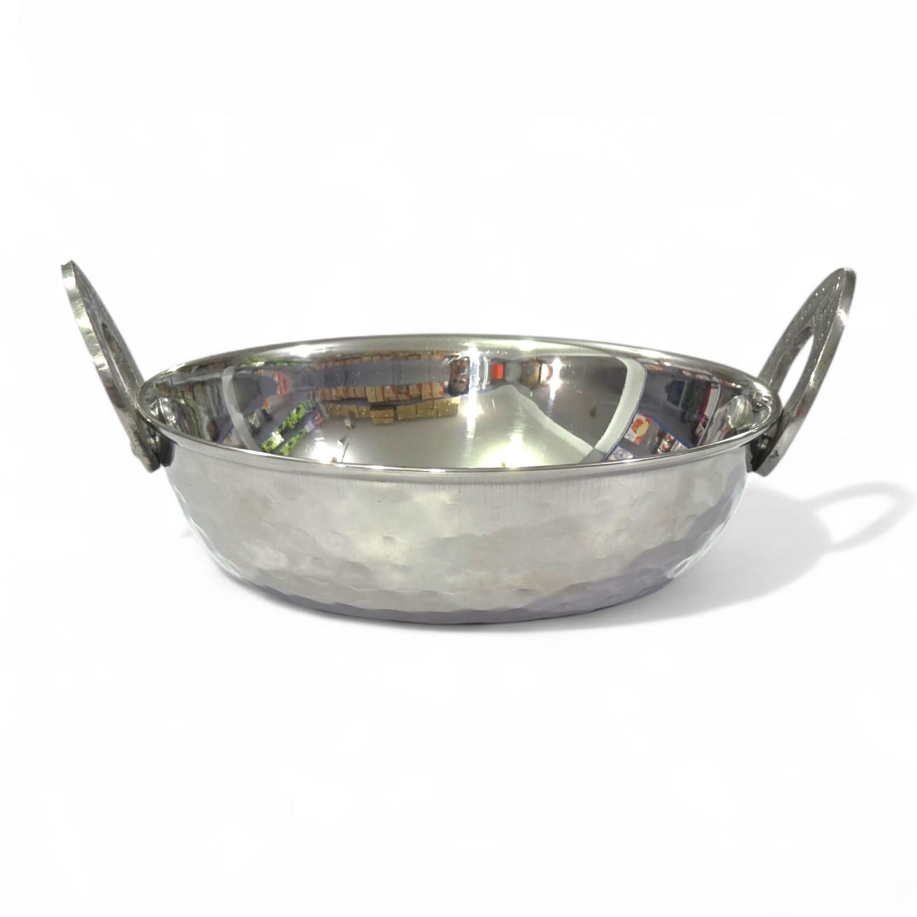 Devidayal Mathar Stainless Steel Serving Karahi – Heavy-Duty Traditional Wok-Style Serving Dish – Available In Small, Big And Large Size - image 3