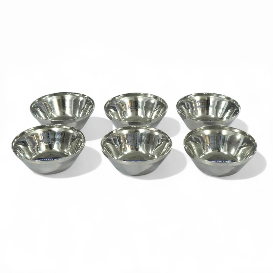 Devidayal Vento Premium Stainless Steel Condiment Bowl (Set Of 6) – Specialized Serving Katori For Chutneys, Ghee & Sauces – Heavy-Gauge Mirror Finish With Lifetime Warranty (3.5" & 4") - image 4