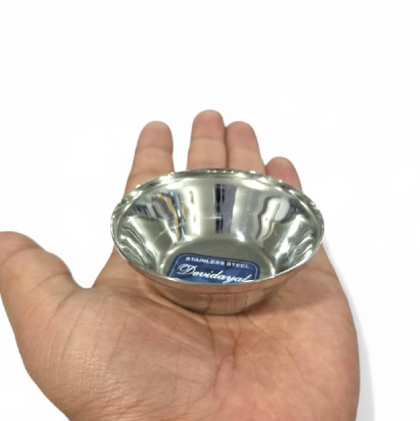 Devidayal Vento Premium Stainless Steel Condiment Bowl (Set Of 6) – Specialized Serving Katori For Chutneys, Ghee & Sauces – Heavy-Gauge Mirror Finish With Lifetime Warranty (3.5" & 4") - image 2