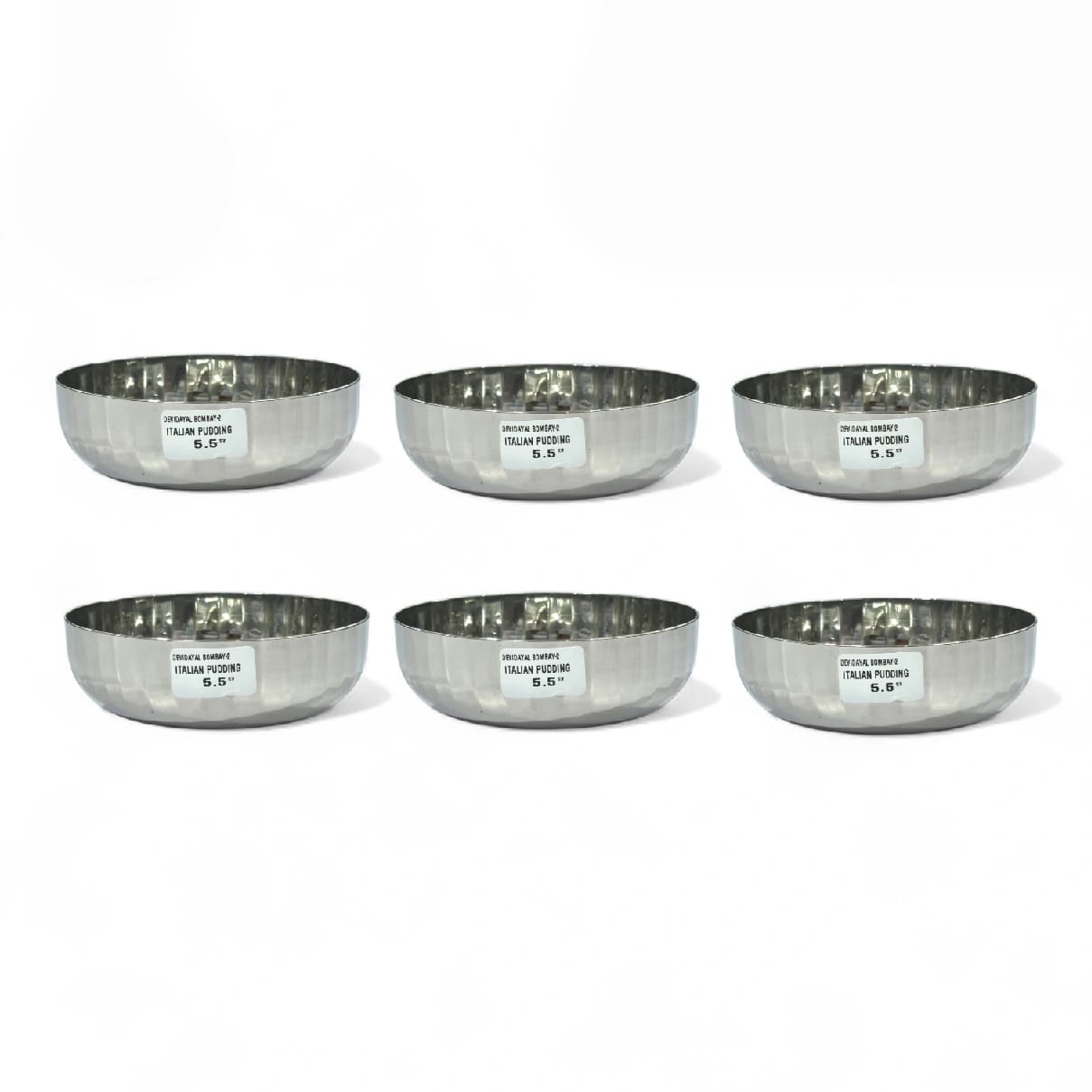 Devidayal Italian Pudding Stainless Steel Plate (Set Of 6) – Premium Flat-Base Dessert & Gravy Server – Heavy-Gauge Mirror Finish (5.5" & 6") - image 5