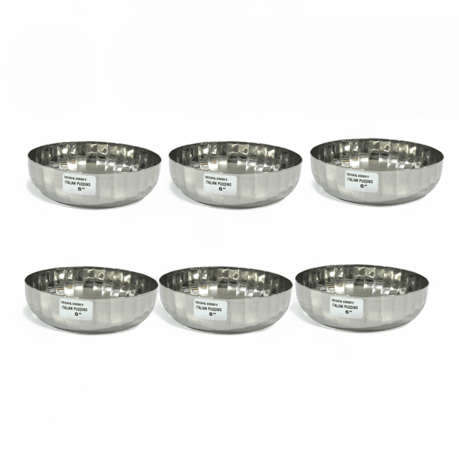 Devidayal Italian Pudding Stainless Steel Plate (Set Of 6) – Premium Flat-Base Dessert & Gravy Server – Heavy-Gauge Mirror Finish (5.5" & 6") - image 4