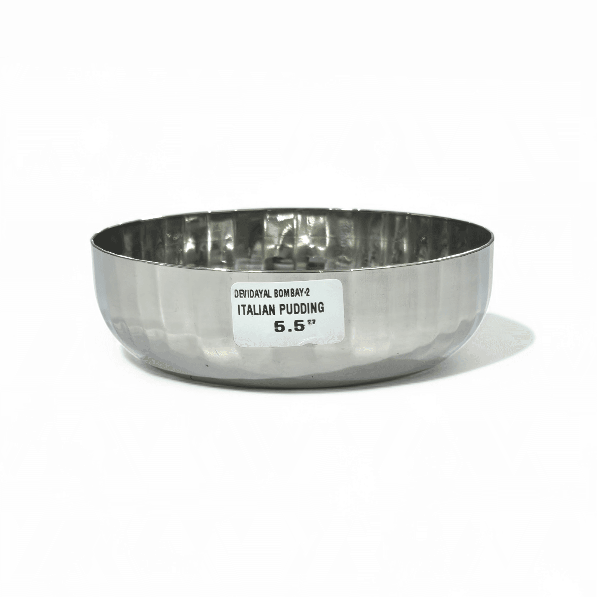 Devidayal Italian Pudding Stainless Steel Plate (Set Of 6) – Premium Flat-Base Dessert & Gravy Server – Heavy-Gauge Mirror Finish (5.5" & 6") - image 1