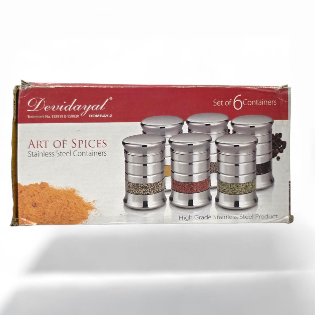 Devidayal "Art Of Spices" Premium Cannister Set (Set Of 6) – Designer Wave-Body Stainless Steel Jars With See-Through Acrylic Windows – Complete Kitchen Storage Solution (Since 1960) - image 4