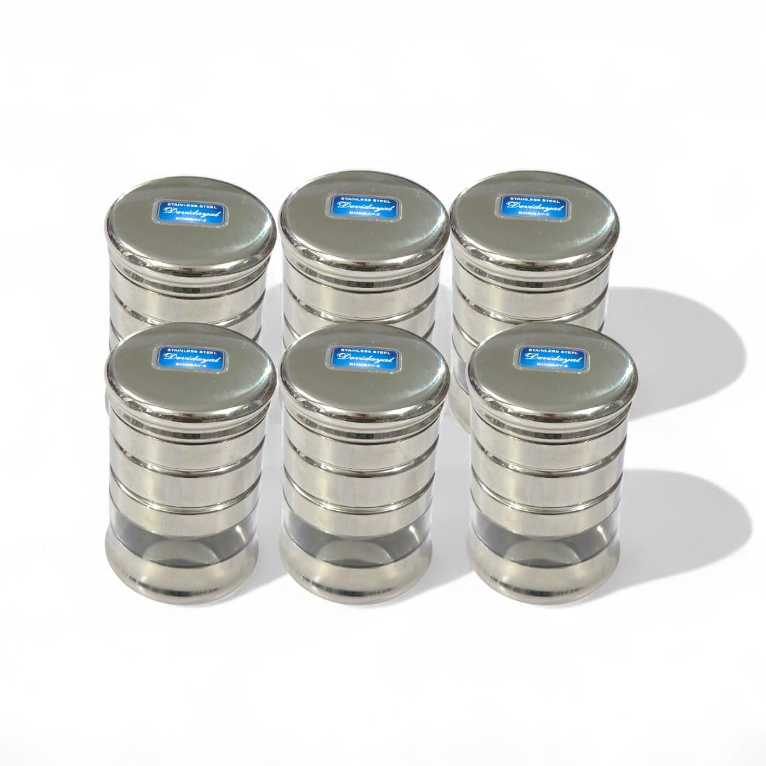 Devidayal "Art Of Spices" Premium Cannister Set (Set Of 6) – Designer Wave-Body Stainless Steel Jars With See-Through Acrylic Windows – Complete Kitchen Storage Solution (Since 1960) - image 2