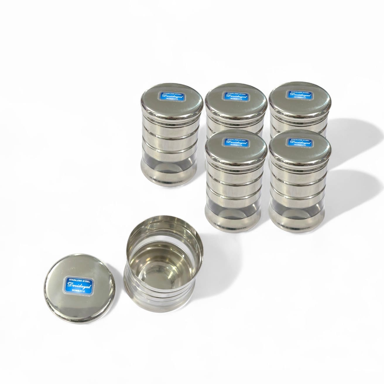 Devidayal "Art Of Spices" Premium Cannister Set (Set Of 6) – Designer Wave-Body Stainless Steel Jars With See-Through Acrylic Windows – Complete Kitchen Storage Solution (Since 1960) - image 3