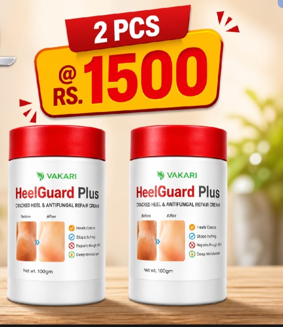 2 Pack Of Vakari Heel Guard Plus - Advanced Cracked Heel Repair Cream | Deep Moisturizing Foot Care | Removes Dry, Rough & Hard Skin | 100g - image 1