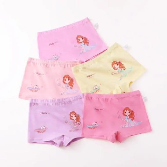 Pack Of 5Pcs Cartoon Printed Boxer Panty For Girls - Fashion | Panties For Girls And Women | Girls Innerwear | - image 3
