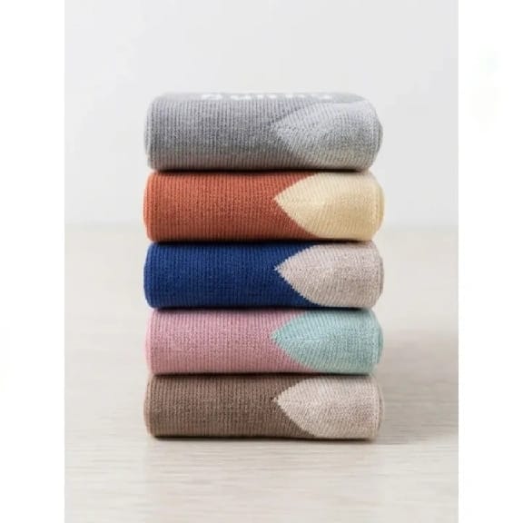 5 Pairs Set 6-10 Yrs Baby Kids Soft Comfortable Cotton Mid-Tube Boys Girls Winter Socks - image 5