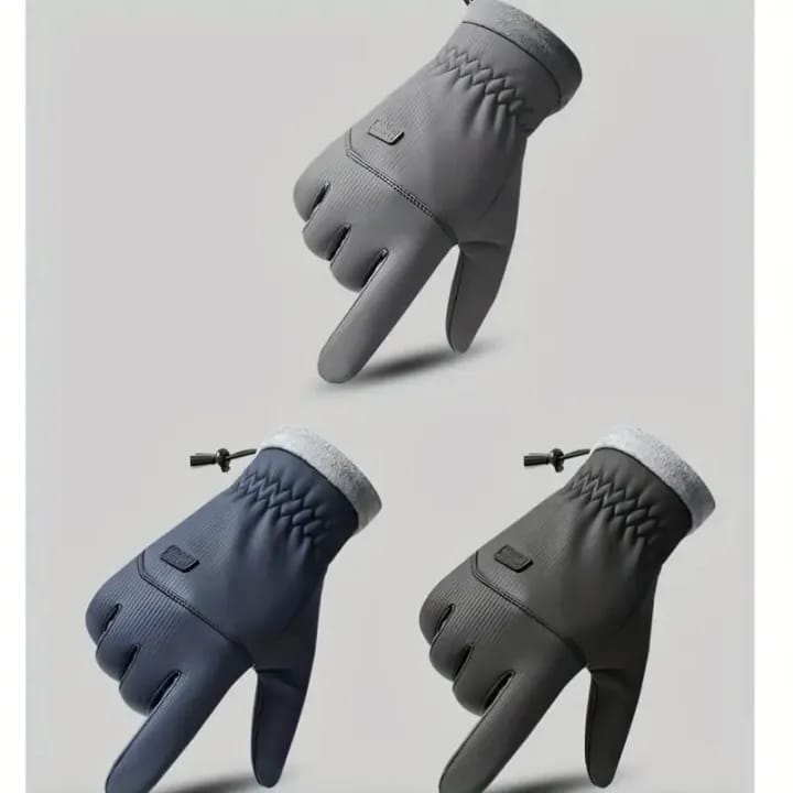 Men's Winter Riding Gloves - Warm, Thickened Fleece-Lined for Outdoor Sports & Casual Wear - image 1