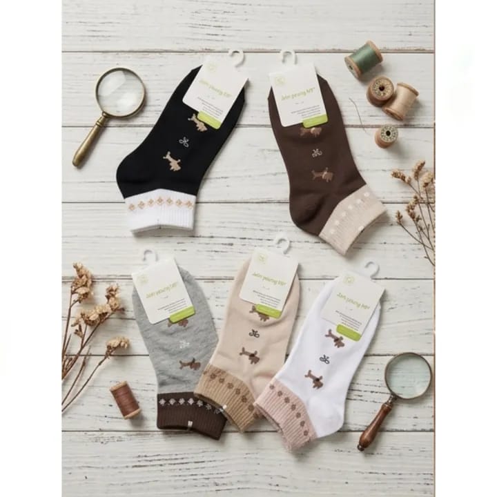 Women's Cotton Ankle Socks | Soft, Breathable & Comfortable Casual Socks | Pack of 5 - image 3