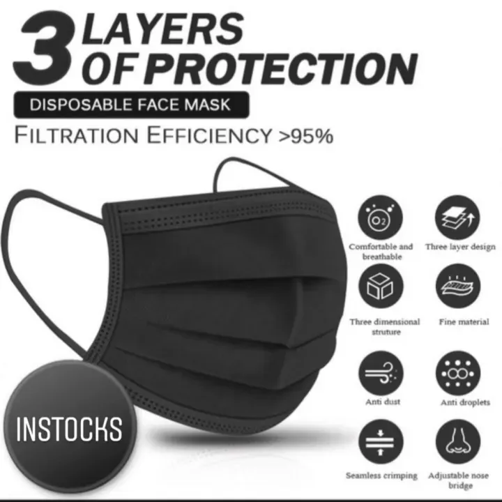 Disposable Face Mask -50Pcs Pack - image 2