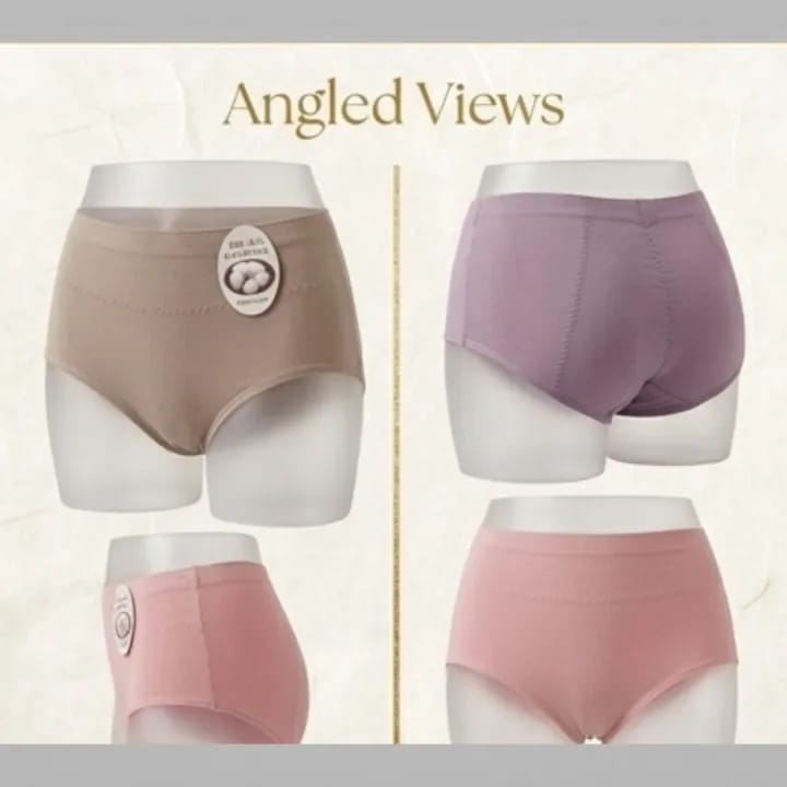Pack Of 4 Pcs Women’s High Waist Cotton Panty | Soft Comfortable Stretchable Briefs | Full Coverage Ladies Underwear - image 2