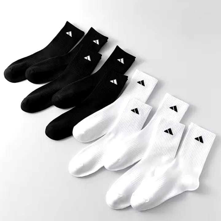 Pack Of 5 Pairs Sports Casual Outdoor Full Socks For Men - image 3