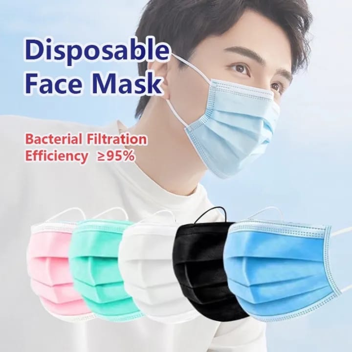 Disposable Face Mask -50Pcs Pack - image 1