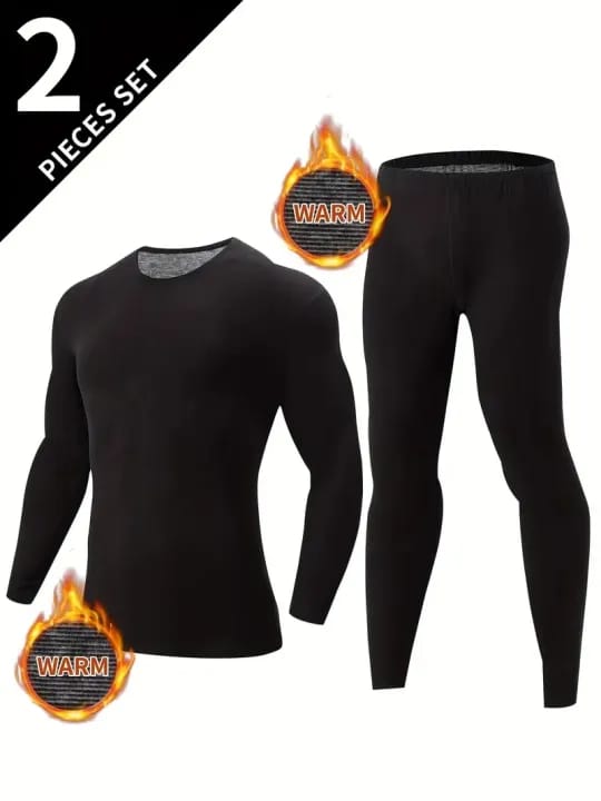 Thermal Set Top And Bottom For Men Autumn Winter Wear Slim Fit Long Sleeve Thermocot Innerwear - image 1