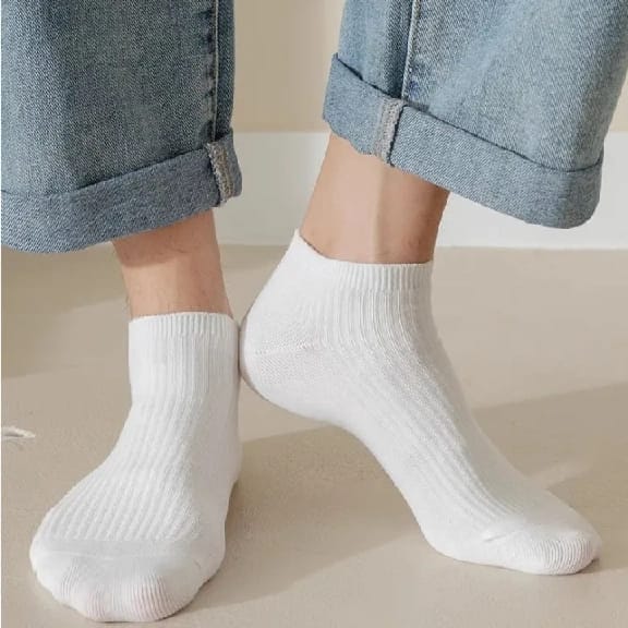 Pack Of 6 Pairs Cotton Ankle Socks For Men And Women - image 1