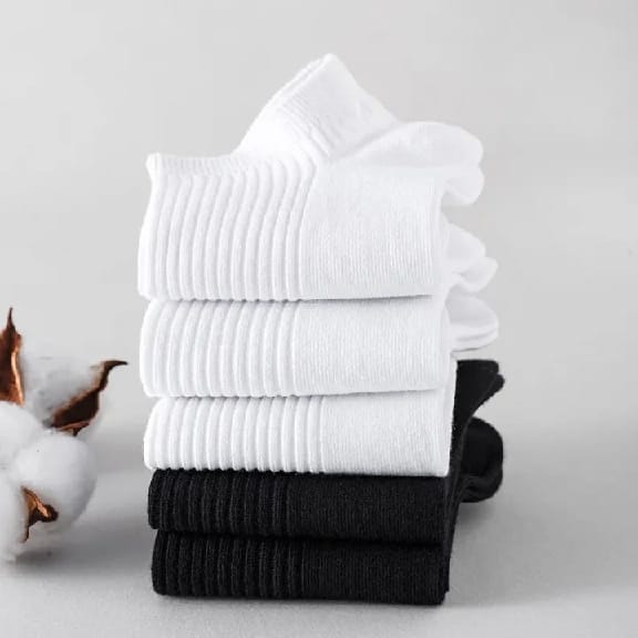 Pack Of 6 Pairs Cotton Ankle Socks For Men And Women - image 2