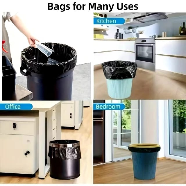 Pack Of 30 Pcs - Trash Bag Garbage Bag Black Plastic Bags - 45*55CM - image 3