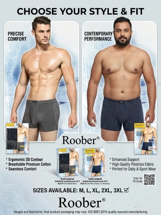 Roober Original Striped Men's Underwear (Pack Of 2Pcs) - image 4