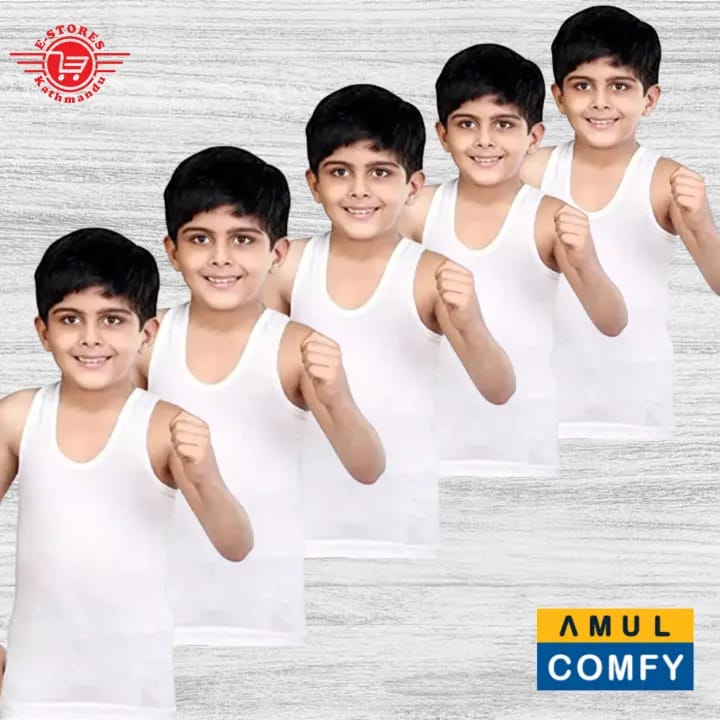 Amul Comfy Vest 100% Cotton For Kids (Pack Of 5Pcs) - image 4