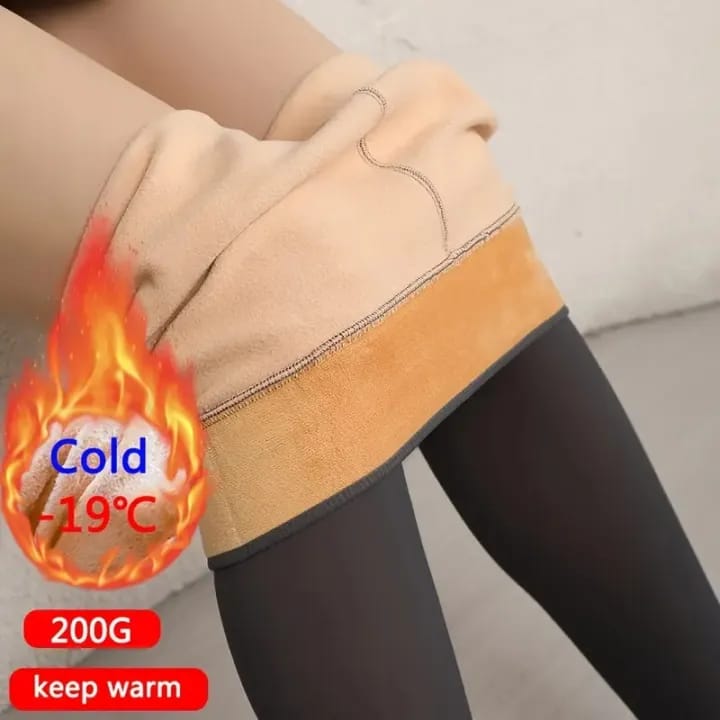 Elegant High-Waist Full-Length Thermal Leggings for Women - image 2
